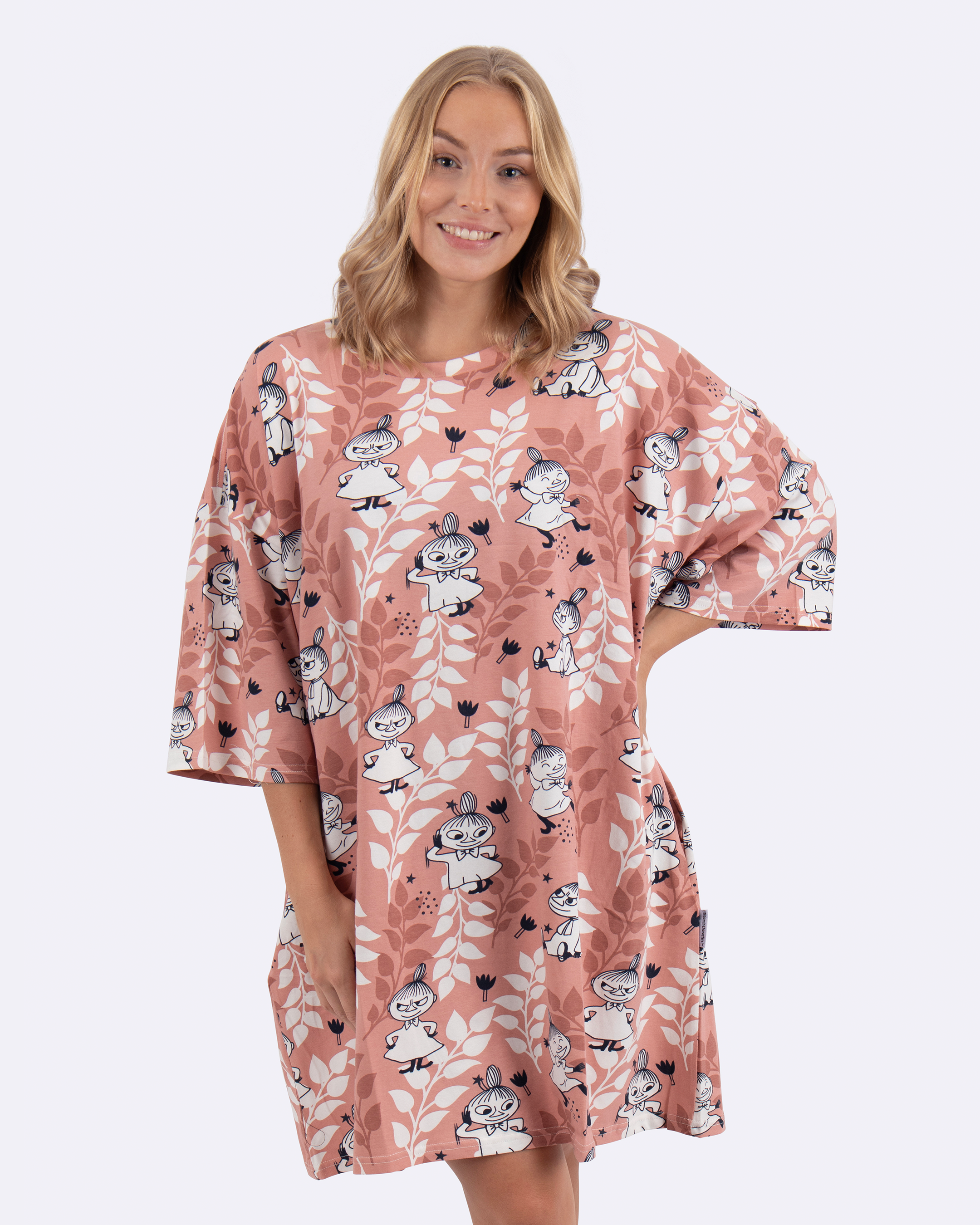 nonsji T-shirt met Lilla My in blushroze