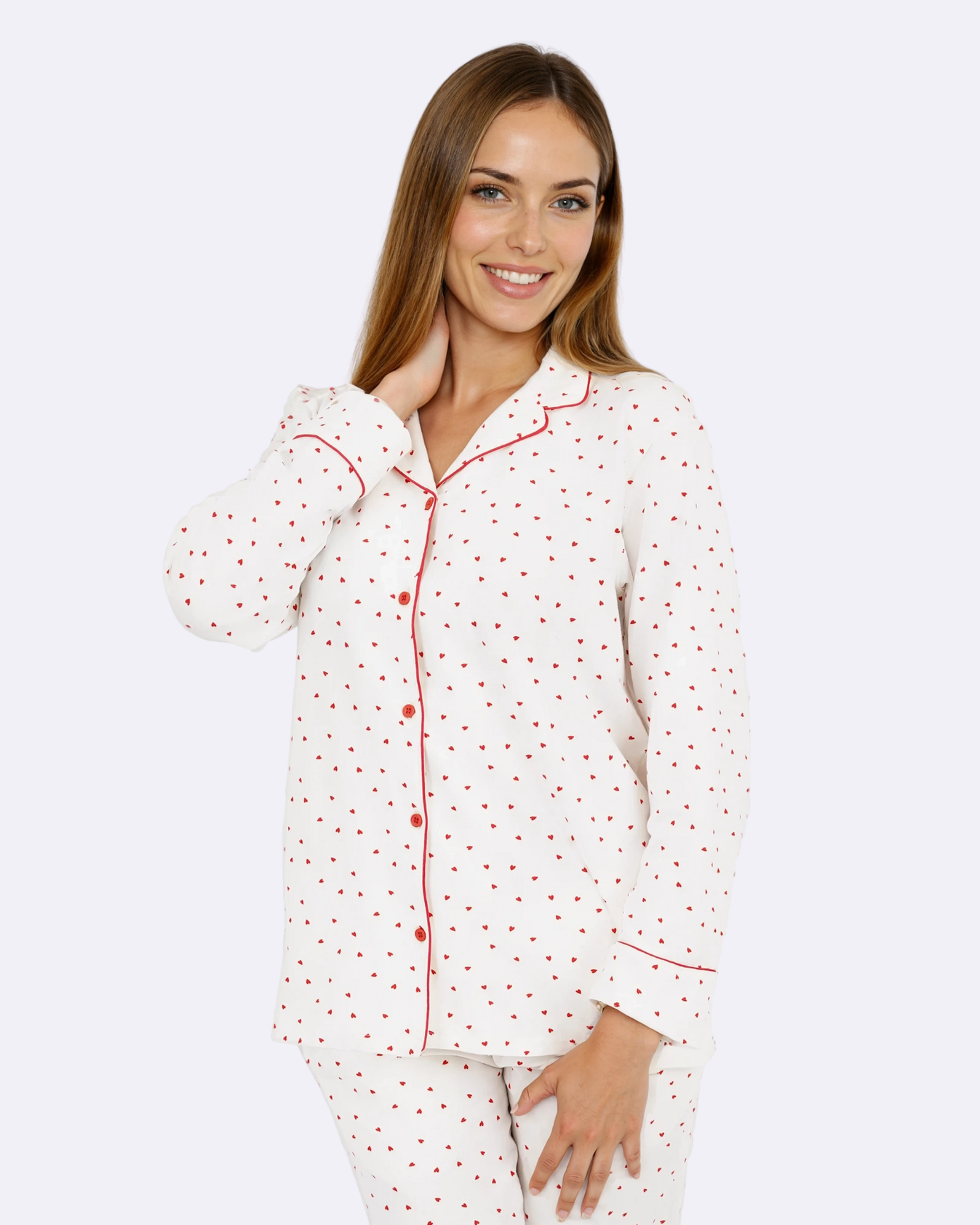 Klassieke pyjama met hartjesprint