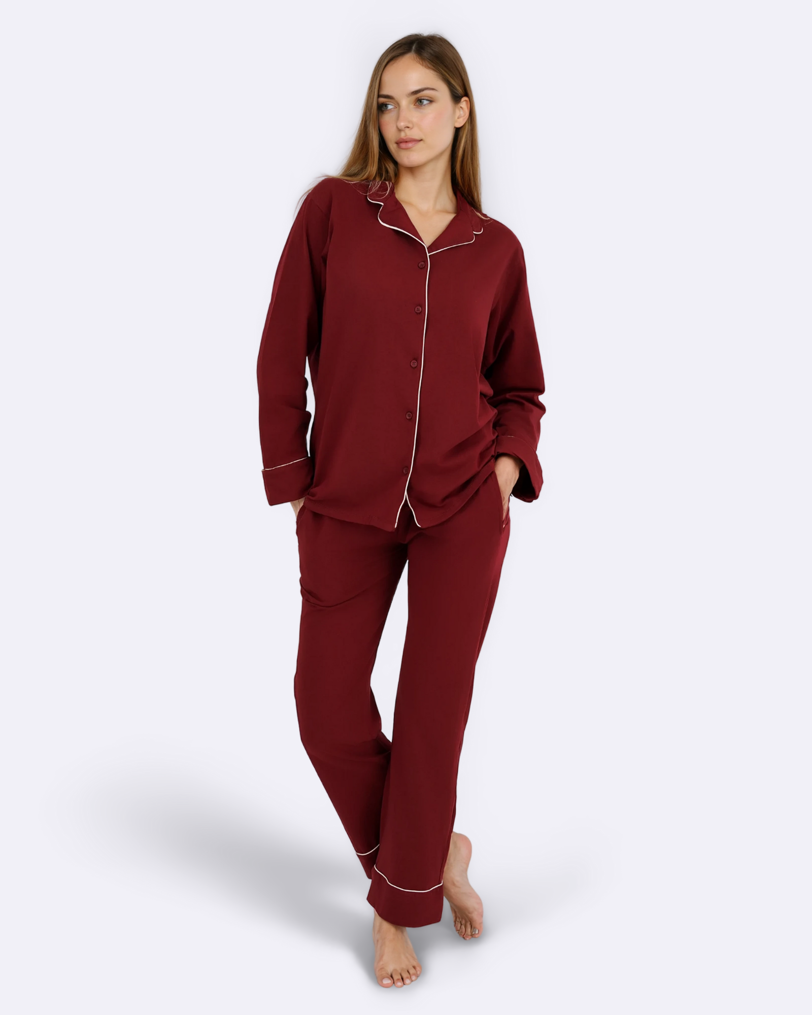 Red Dahlia klassieke pyjama