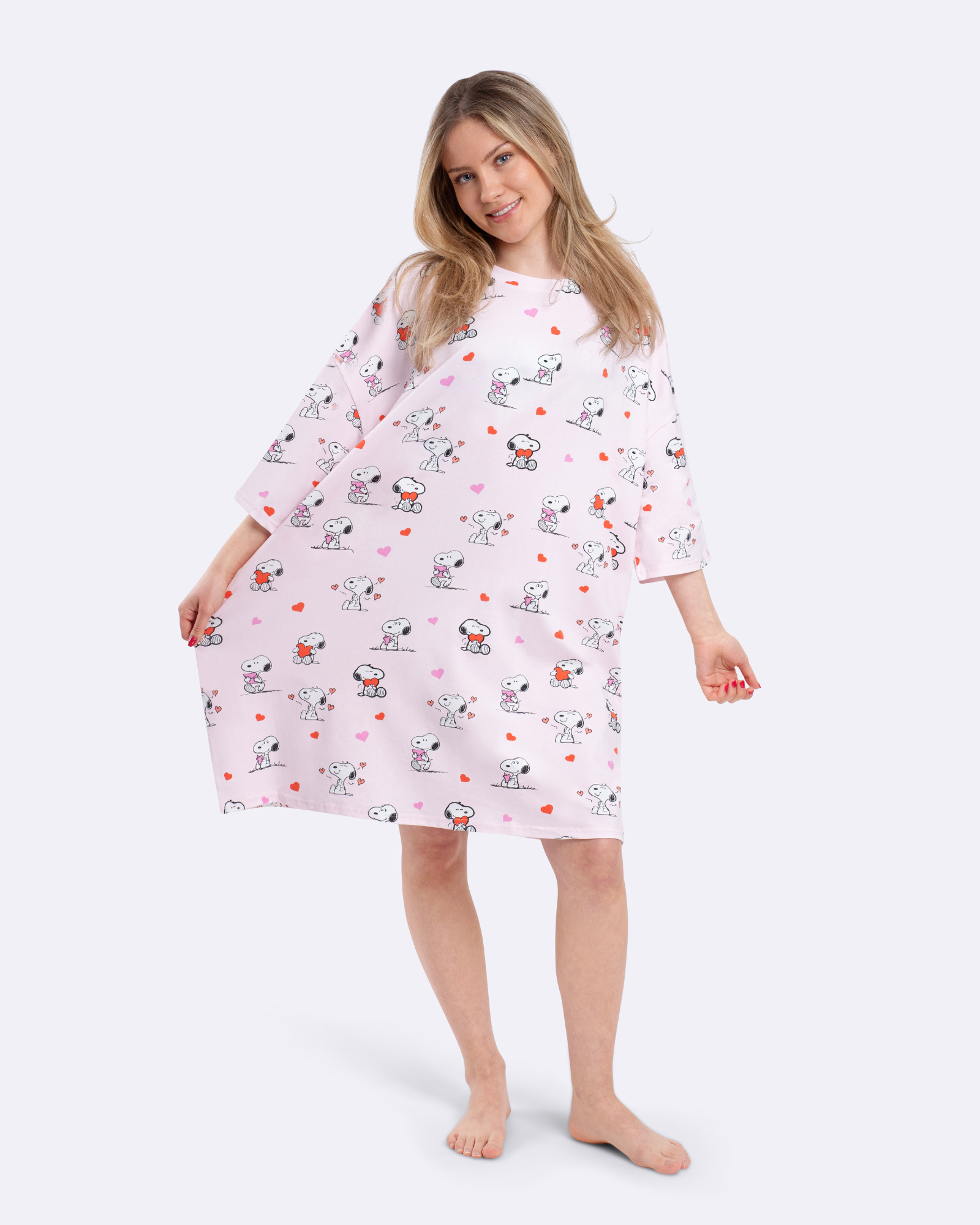 Nonsji t-shirt met Snoopy-hartjes