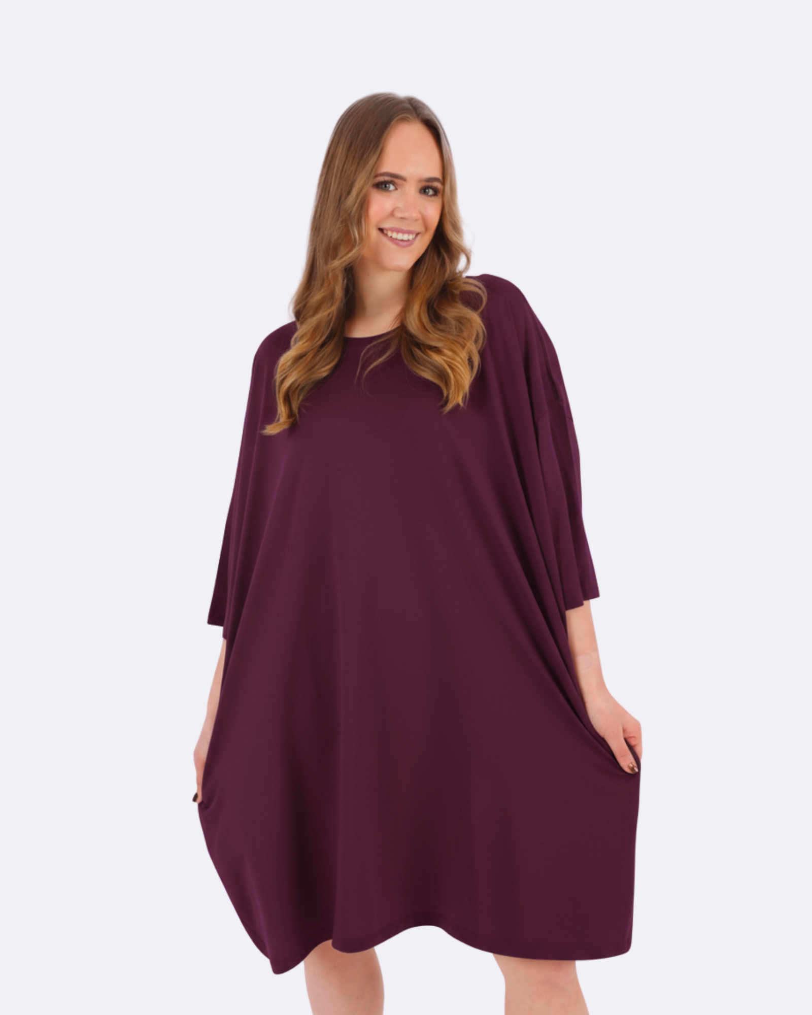 Nonsji T-shirt in pruimkleurig