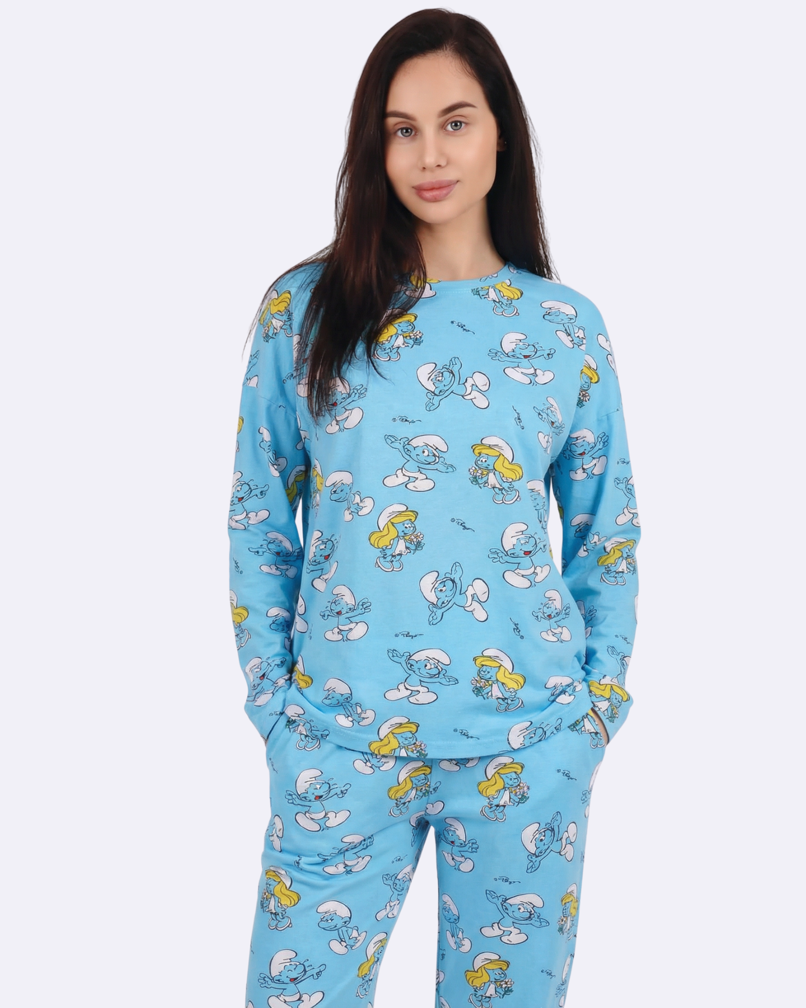 Blauwe pyjama met de Smurfen