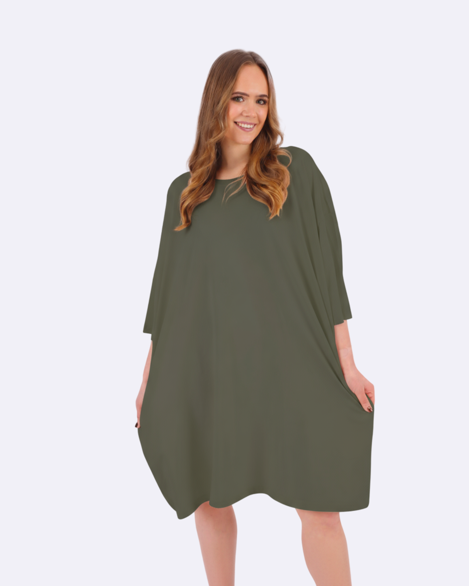 Nonsji t-shirt in olijfgroen