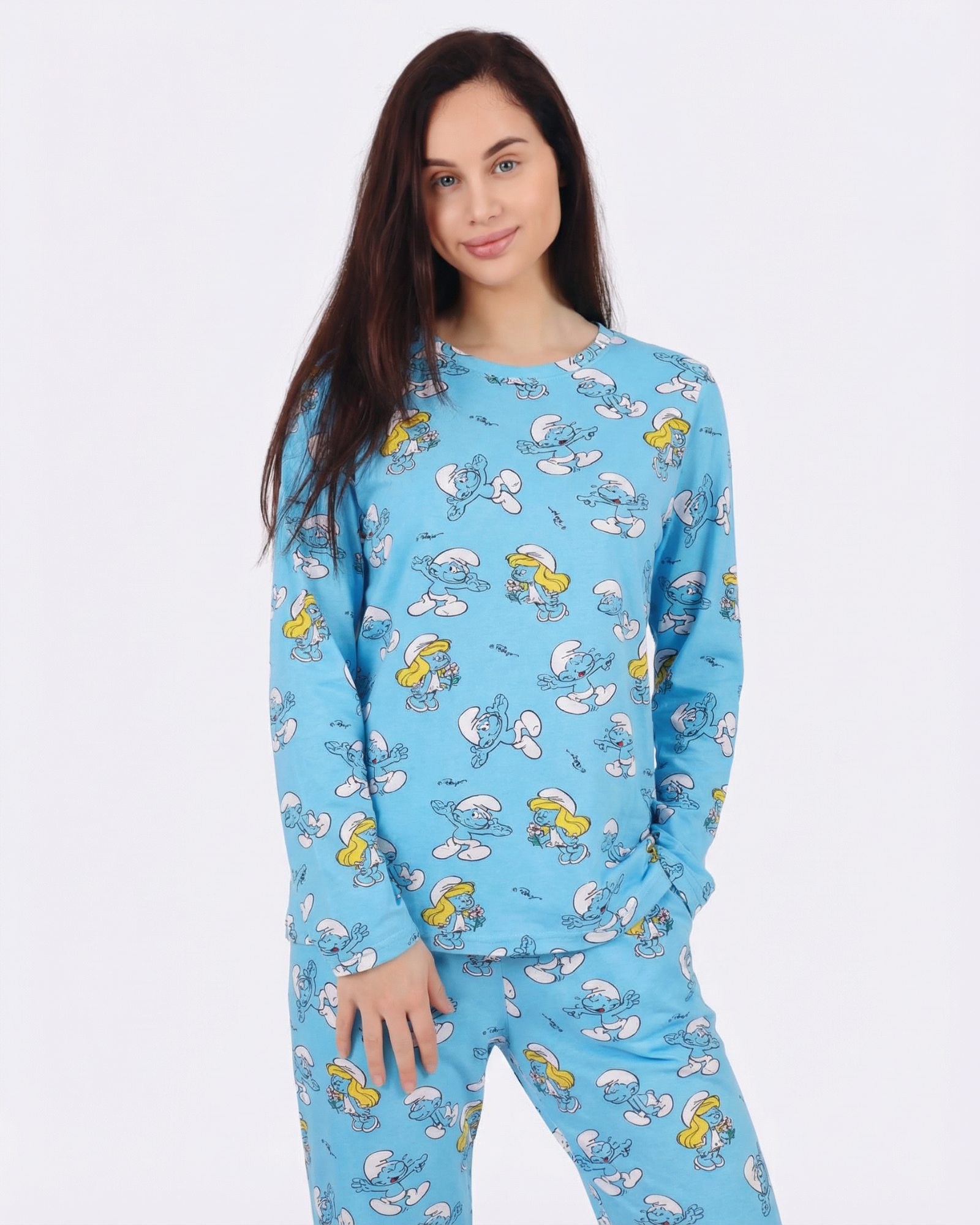Blauwe pyjama met de Smurfen
