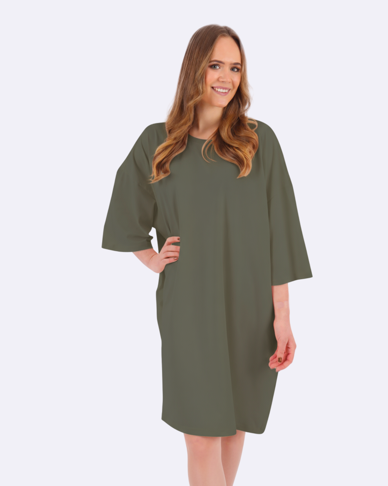 Nonsji t-shirt in olijfgroen