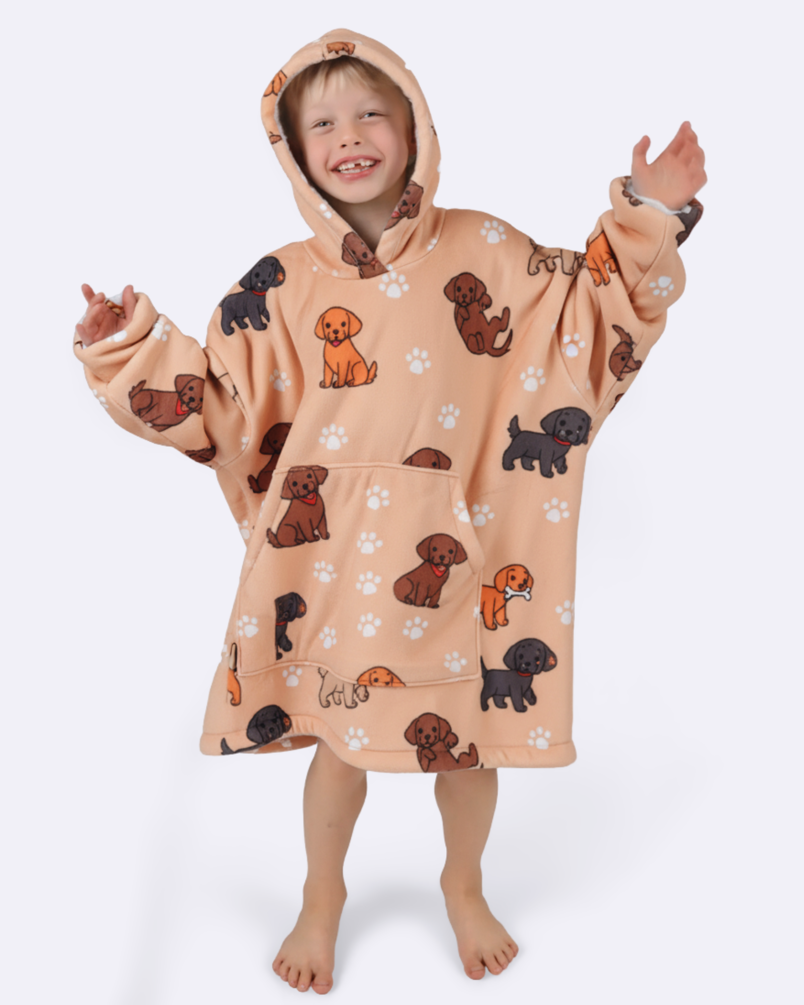 Nonsji met  labradors (kinderen)