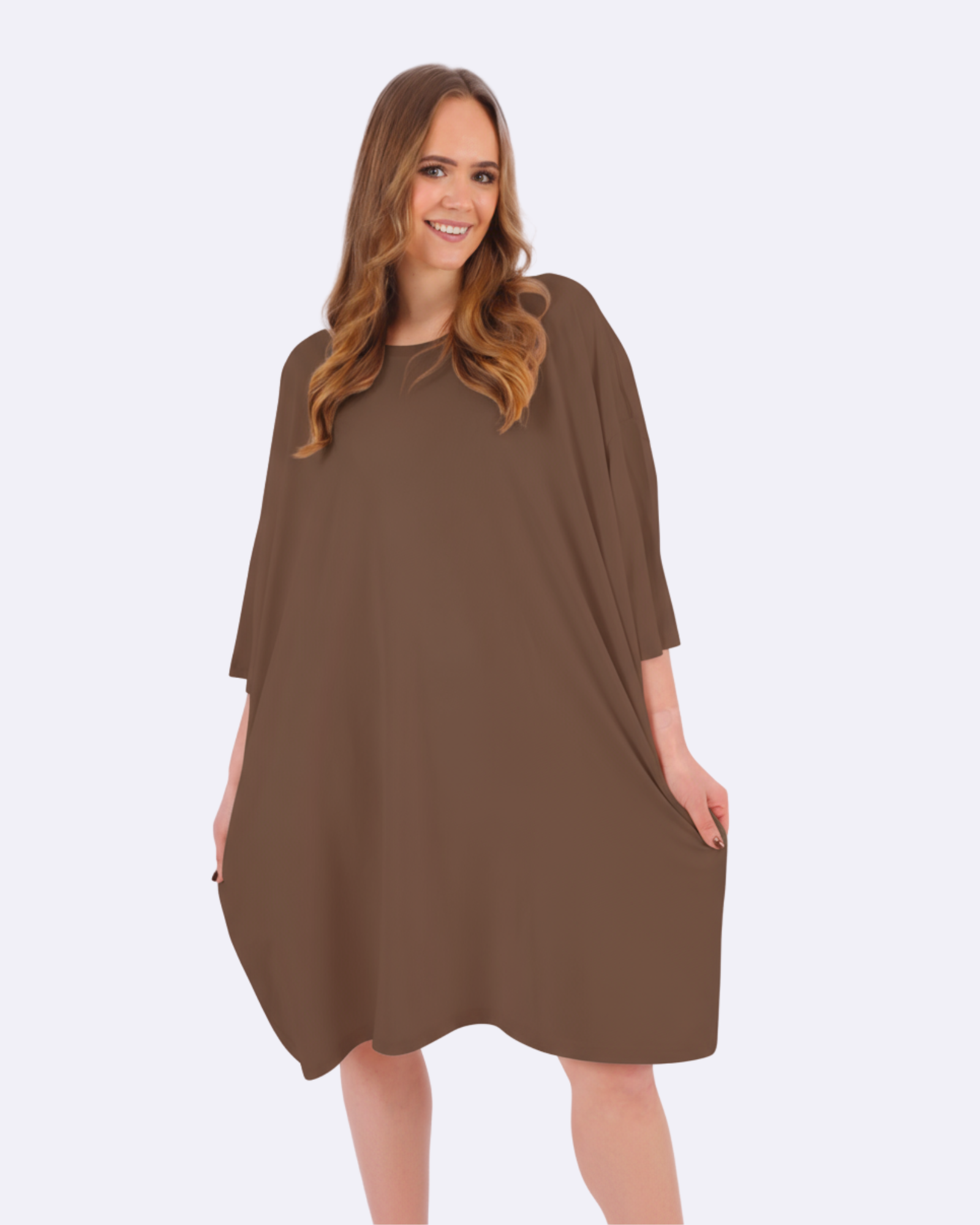 Nonsji T-shirt in Mokkakleur