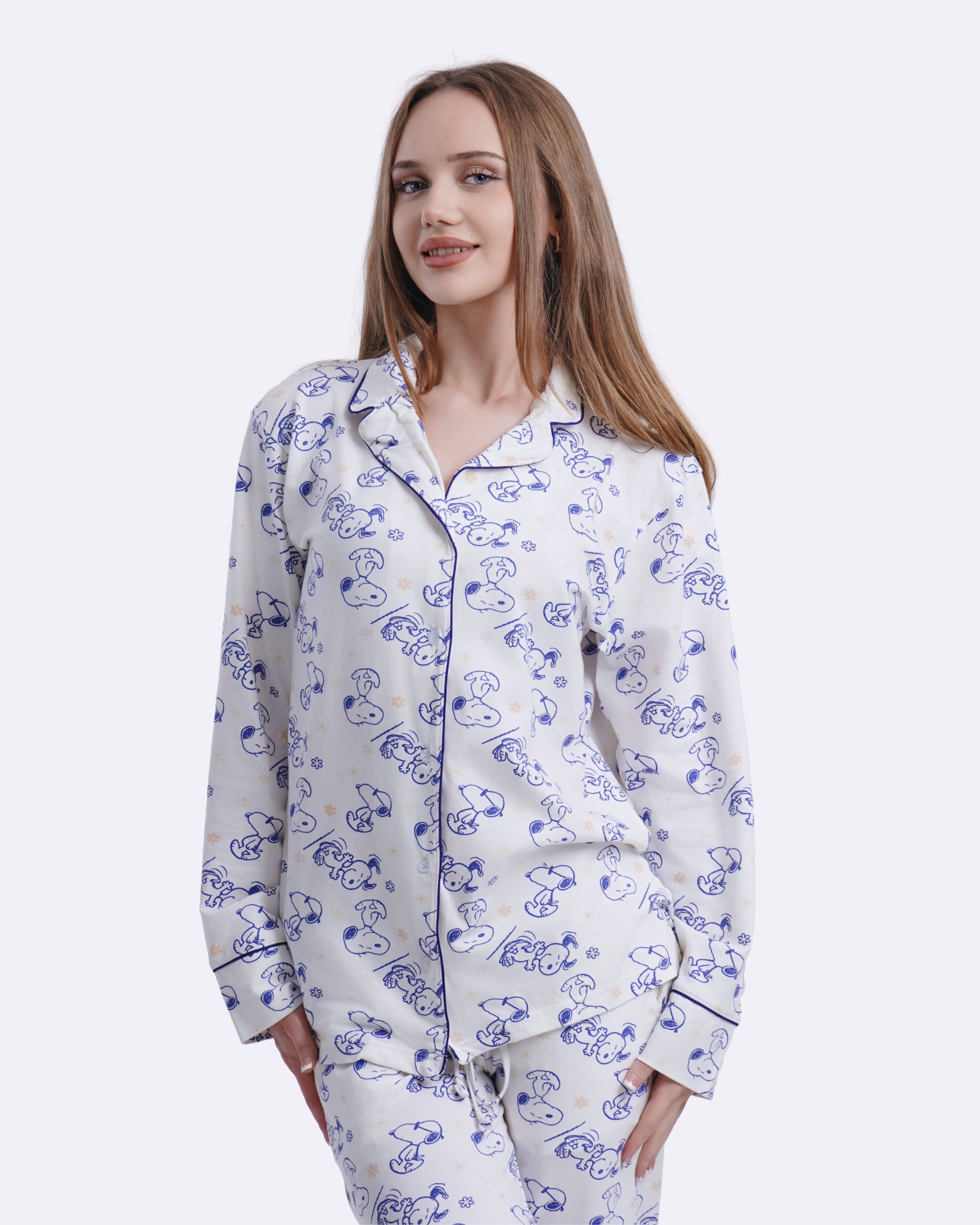 Klassieke pyjama in Snoopy Blauw