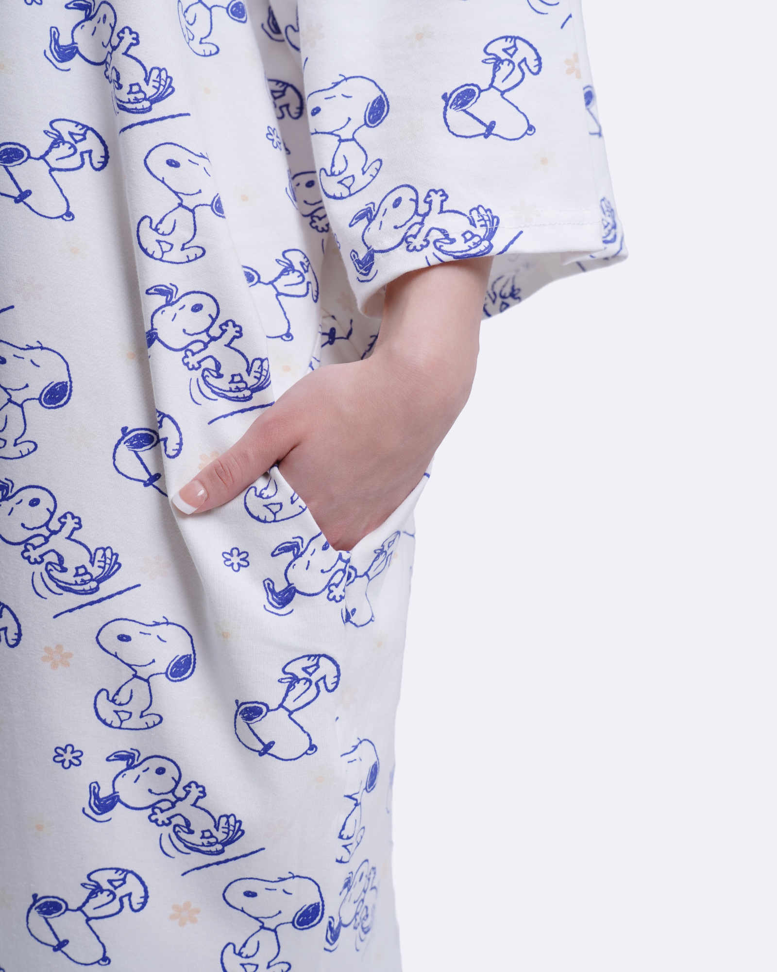 Nonsji t-shirt in Snoopy blauw