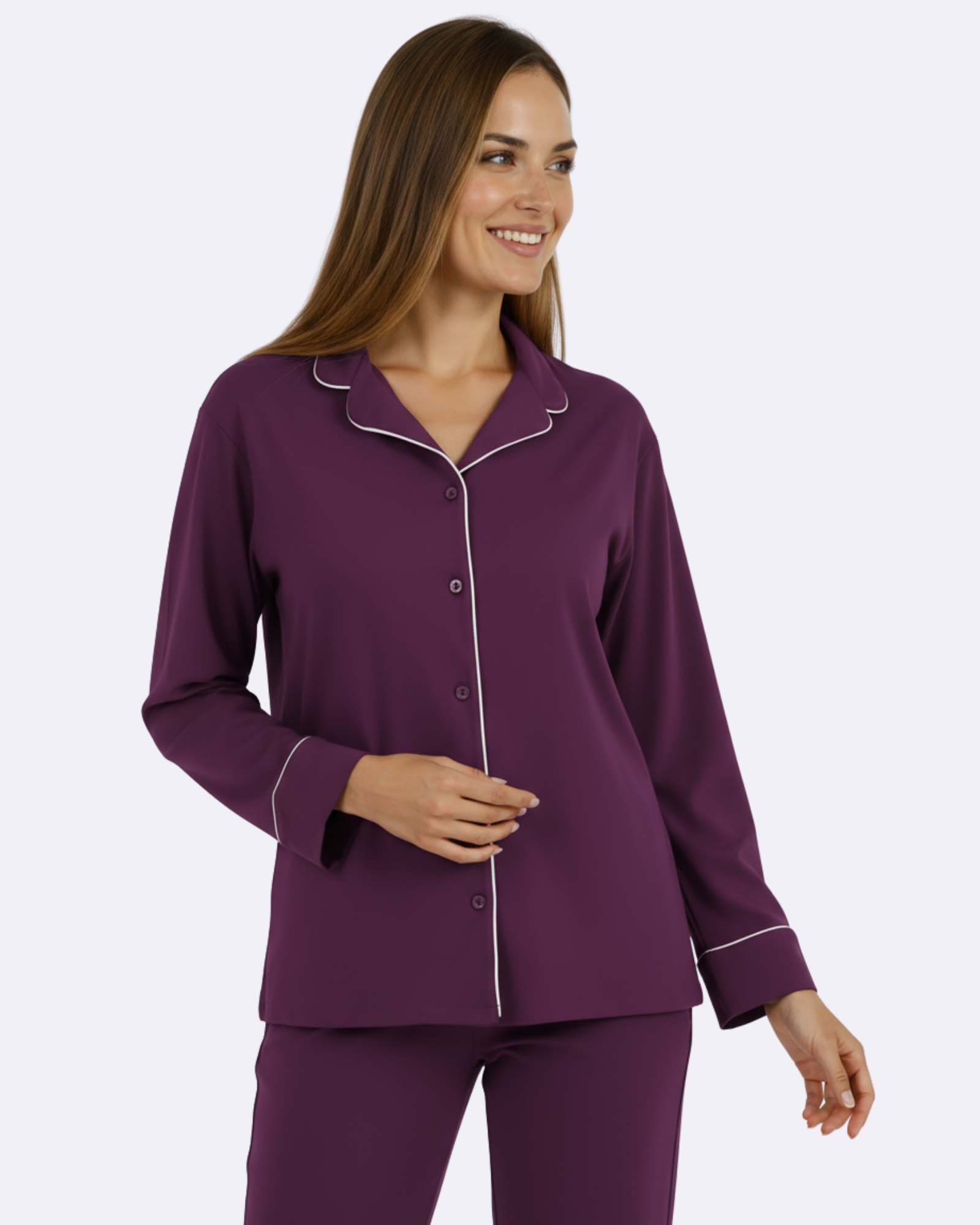 Klassieke pyjama in Plum